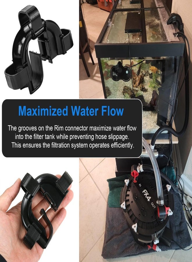 HCLSY 2 Pack Rim Connector Replacement for Fluval Fx4/Fx5/Fx6 Canister Filters, High Performance Canister Filter, Aquarium Hose Rim Clip(with O-Rings and Clips), fx6 Replacement Parts(Model A20230) - Image 2